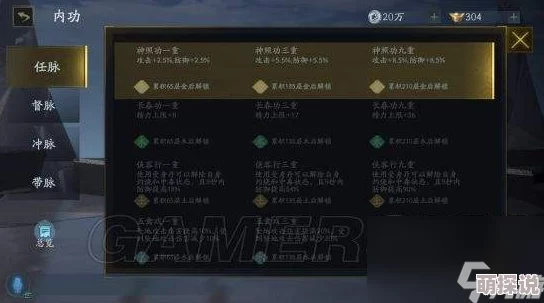 流星蝴蝶剑手游内功系统深度解析：冲脉玩法攻略及提升战力好处