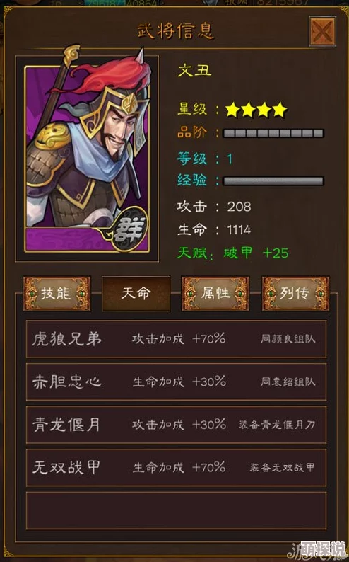 深入剖析《三国大亨》文丑武将：详尽天赋一览及实战运用解析