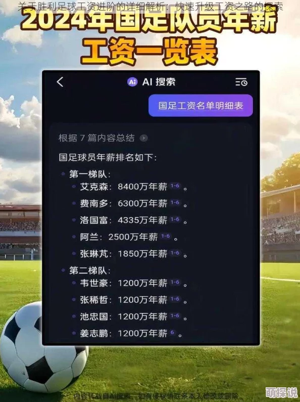 深度解析：胜利足球薪资进阶攻略与全面详解，助你打造梦幻球队！