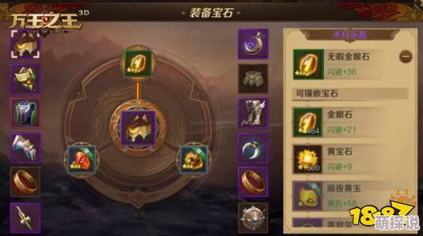 万王之王3D深度解析：全职业宝石搭配攻略，坦克角色防御向配置详解