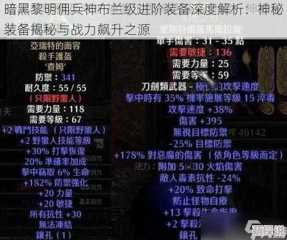 暗黑黎明深度解析：佣兵狩猎神布兰六级进阶装备全介绍及亮点剖析