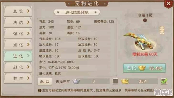 2024热门问道手游宠物进化全攻略:元宝消耗一览表 2024热门问道手游宠物进化全攻略:元宝消耗一览表