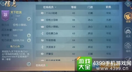 天下手游2024最新热门势力系统深度玩法全解析