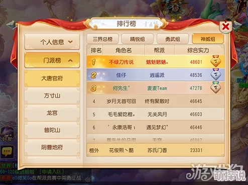 梦幻西游手游：大唐官府最新热门加点与宝石搭配攻略